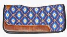 1/2"Blue Triangle Aztec Print Felt Pad- 31" x 32"