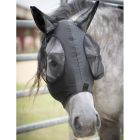 Black Comfort Fit Lyrca Fly Mask by Canadian Horsewear with zipper
