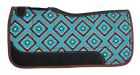1/2" Turquoise and Yellow Triangle Aztec Print Felt Pad- 31" x 32"