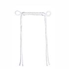 Braided White Rope Curb Strap 