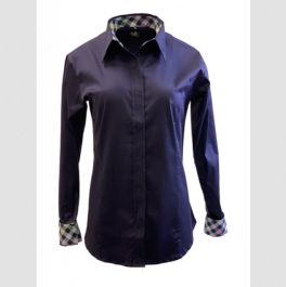 68520PLUM Royal Highness Ladies Sateen Concealed Zippered Western Show Shirt Plum main image 1