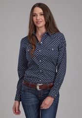 ROPER Ladies Snap Shirt - Navy