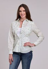 Roper Women's Stripe Floral Long Sleeve Shirt