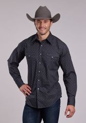 Men's Roper Long Sleeve Aztec Print Shirt - Grey