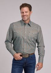 Roper Men's Long Sleeve Amarillo Snap Shirt - Brown