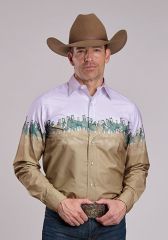 Roper Men's Run Wild Border Shirt