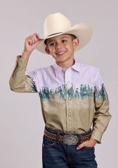 Roper Boys Run Wild Border Shirt
