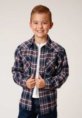 ROPER BOYS UNLINED FLANNEL SHIRT - ASSORTED