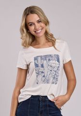 Roper Women's Desert Cactus Flower T-Shirt