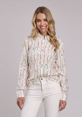 Roper Women's Checkers Print Western Blouse