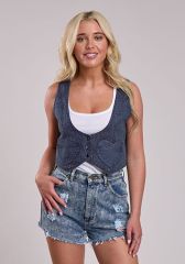 Roper Women's Denim Shrunken Vest