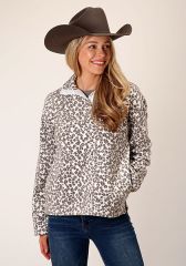 ROPER Women's Fleece Pullover - Leopard