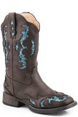 ROPER Girl's Brown Gypsy Glitter Boots