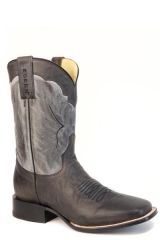 ROPER Men's Blk/Gry Sqr Toe Boot