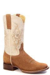 ROPER Women's Brown Suede/Cream Floral