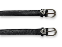 Valencia Heart Leather Spur Straps