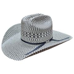 American Hat Tri-Colour Straw - Blk/Grey/Ivory