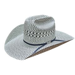 American Hat Fancy Vent 2-Tone Straw - Blk/Ivory