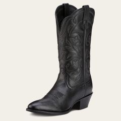 ARIAT Lds Heritage R Toe Western Boot - Blk
