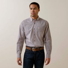 ARIAT Men's Pro Series Classic Fit Shirt - Blue/Pk