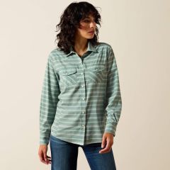 Ariat Western VentTEK Shirt - Green Paisley Stripe