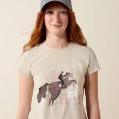 Ariat Floral Leap T-Shirt - Oatmeal