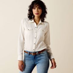 Ariat Bianca Western Snap Shirt Cloud Dancer