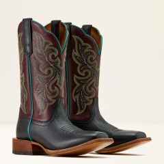 ARIAT Lds County Lane Wide Square Toe Boot - Blk