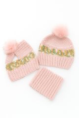 Tilly's Treasures 3Pc Chrochet Set - Pink/Olive