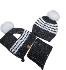 Tilly's Treasures 3Pc Crochet Set - Grey/White