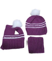 Tilly's Treasures 3Pc Crochet Set - Purple/White