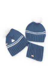 Tilly's Treasures 3Pc Crochet Set - Dusty Blue/White