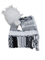 Tilly's Treasures Mini Crochet Bonnet - Black/Grey/White