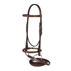 Sage Family Raised English Bridle with Laced Reins