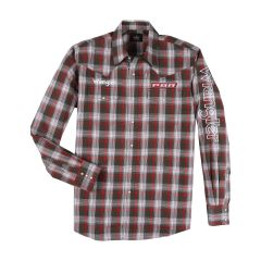 Wrangler® Long Sleeve PBR Logo Shirt - Red 