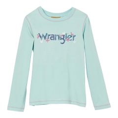 Wrangler® Girls Logo Shirt - Light Blue 