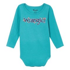 Wrangler® Baby Girl Logo Bodysuit - Teal 