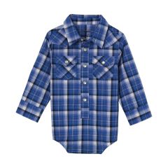 Wrangler® Baby Boy Bodysuit - Blue/Blk Plaid