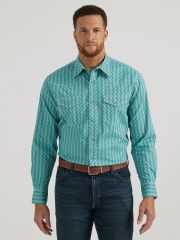 Wrangler® 20X® Competition L/S Snap Shirt - Classic Fit - Teal
