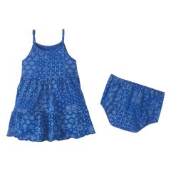  Wrangler® Baby Girl Dress - Blue Print 