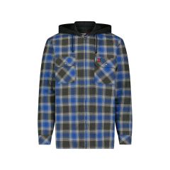 Wrangler RIGGS WORKWEAR® Flannel Hooded Jacket - Blue/Black 