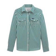 Wrangler® Performance Aria Shirt - Green Stripe