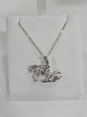Kelly Herd Reining Horse Pendant With Dirt