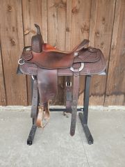 Used 15.5" Vic Bennet Flat Seat Saddle 