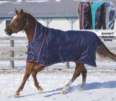Midweight Turnout by Canadian Horsewear - 160gm fill - Navy with assorted bindings