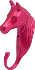 Pink Aluminum Horse Head Hook