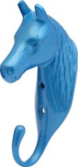 Royal Blue Aluminum Horse Head Hook