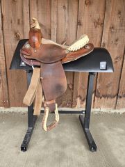 Used 14" Long Horn Barrel Saddle
