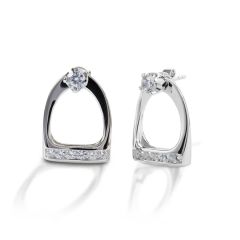 Kelly Herd Stud Earrings with Large English Stirrup Jackets