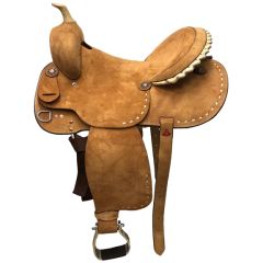 1D Saddlery Brazilian Rough out Barrel Saddle - Tent Sale Special